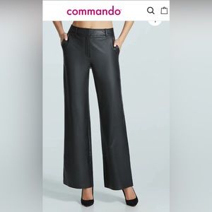 BRAND NEW w/TAGS! Commando Faux Leather Wide Leg Trouser, Medium, Black